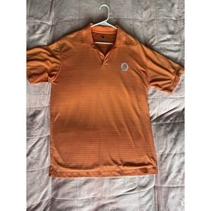 Nike Men's Dri-Fit Golf Polo Shirt Striped, Orange Size XL Centennial Pinehurst